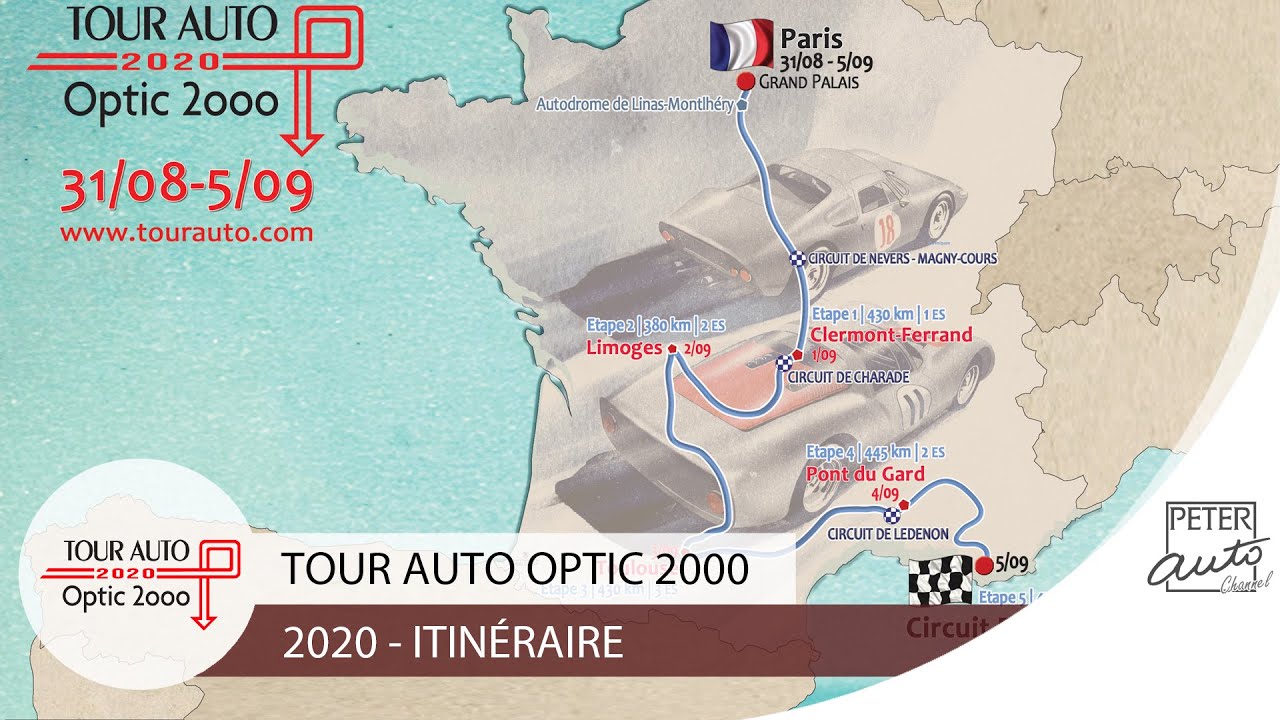 Itinéraire Tour Auto 2020 | Optic 2000
